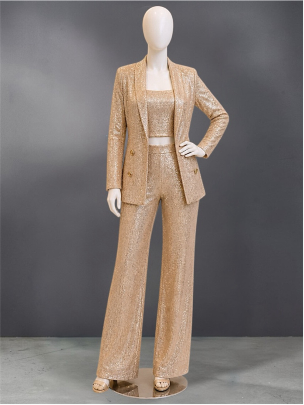 Gibiu USA Gold Radiant Luxe Sequin 3-Piece Set - Picture 8 of 12